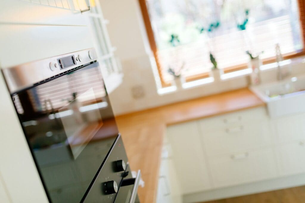 Kitchen appliances in a contemporary interior