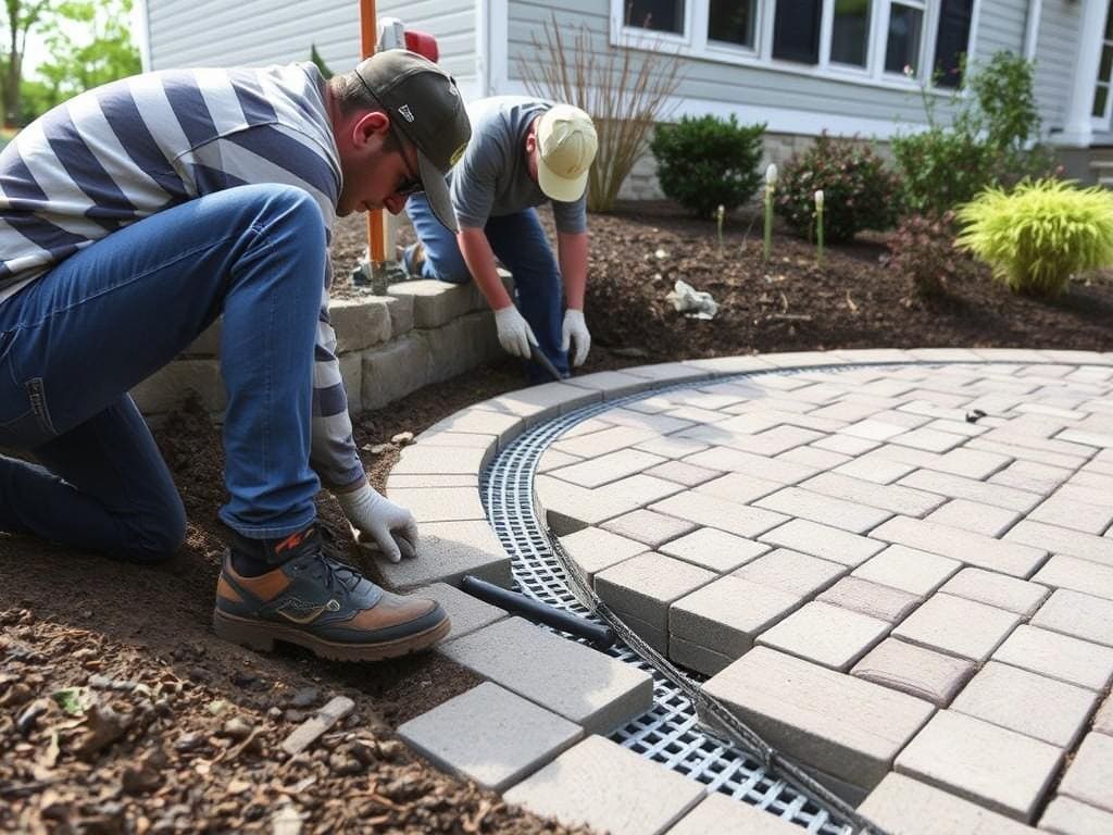 Local contractor installing drainage system specifically designed for New Jersey's climate